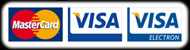 We accept MasterCard, Visa and Visa Electron